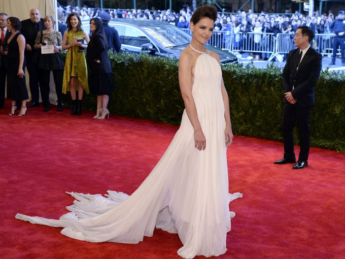 Katie Holmes rocks a punky pompadour with her Calvin Klein